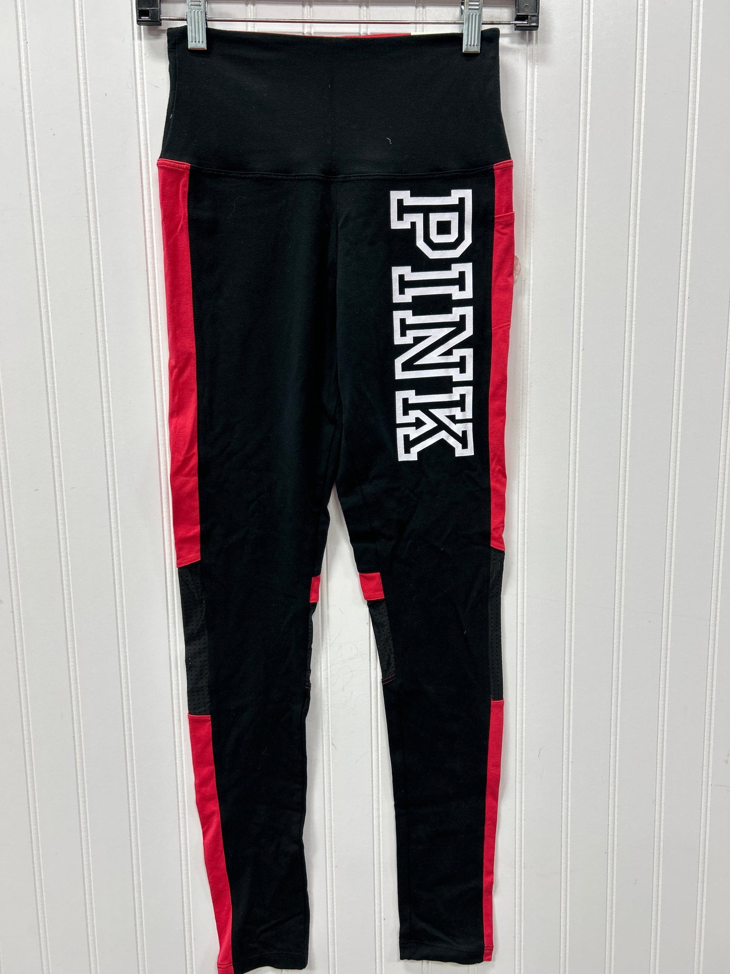 Athletic Leggings By Pink In Black & Pink, Size:Xs