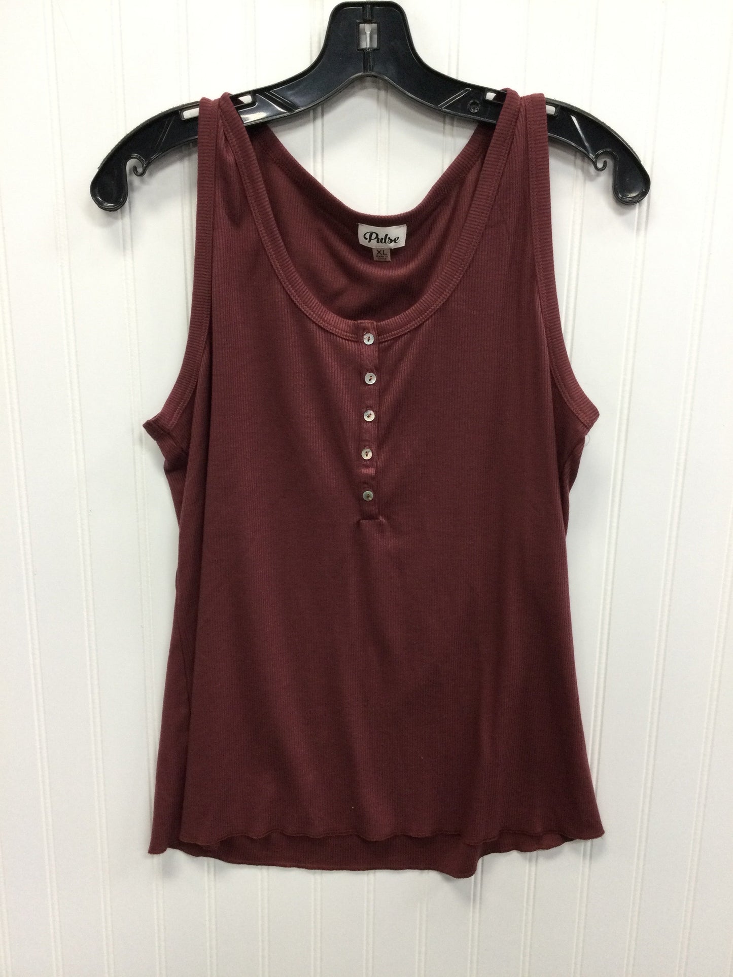 Tank Top By Pulse In Maroon, Size:Xl