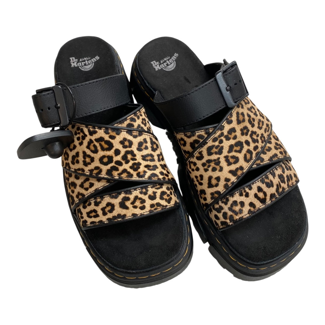 Sandals Designer By Dr Martens In Animal Print, Size:10