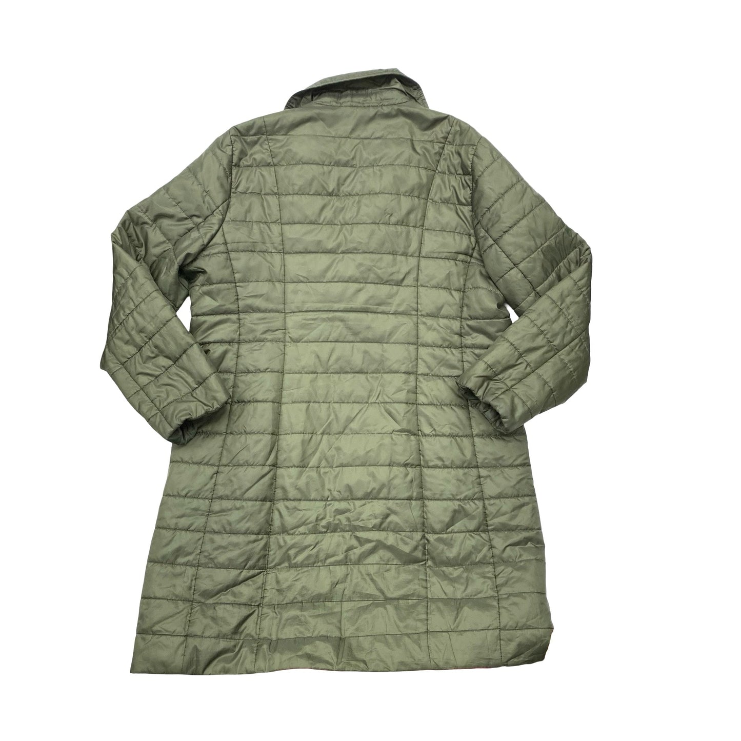 Jacket Puffer & Quilted By Lands End In Green, Size:14