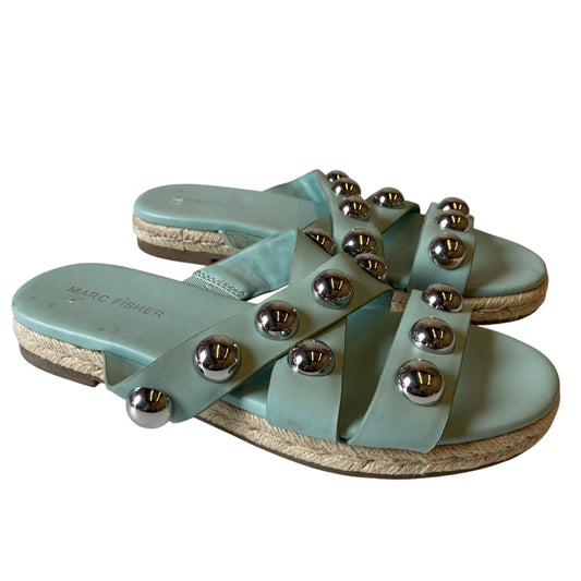 Sandals Flats By Marc Fisher In Green, Size:7
