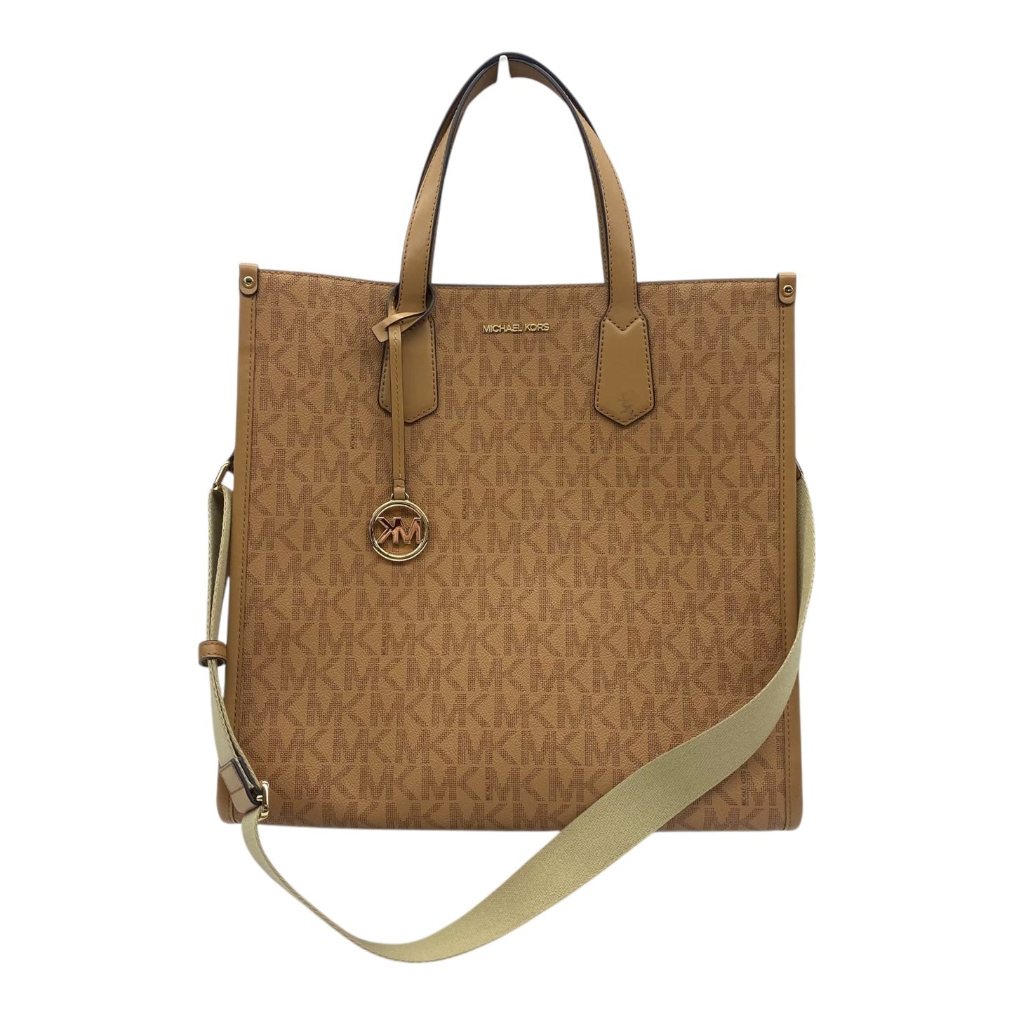 Tote Designer By Michael Kors In Brown, Size:Large