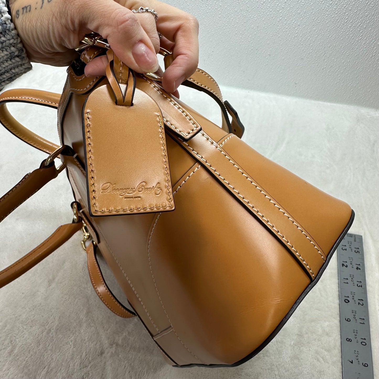 Domed Satchel Handbag Designer By Dooney And Bourke, Size: Medium