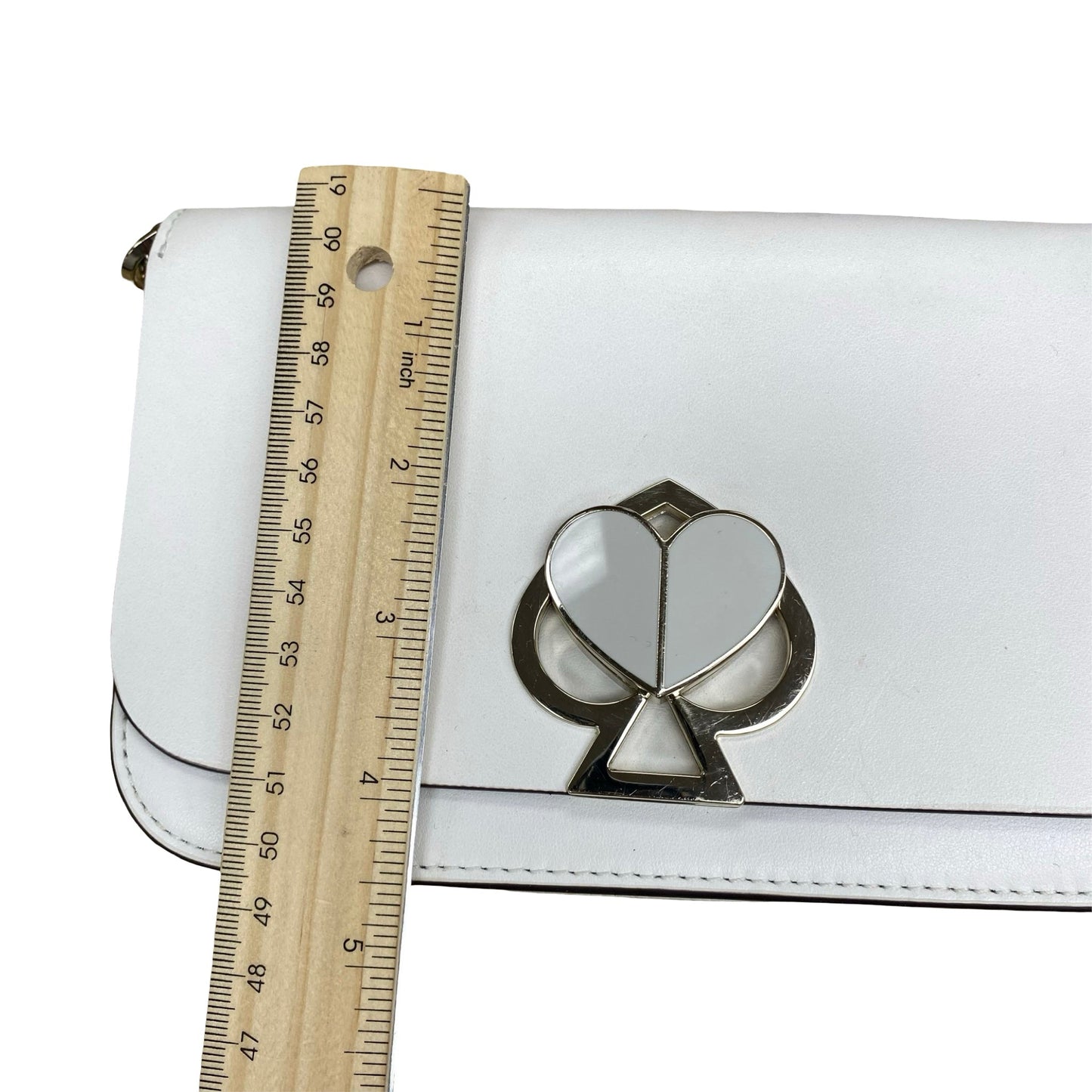Handbag Designer By Kate Spade In White, Size:Small