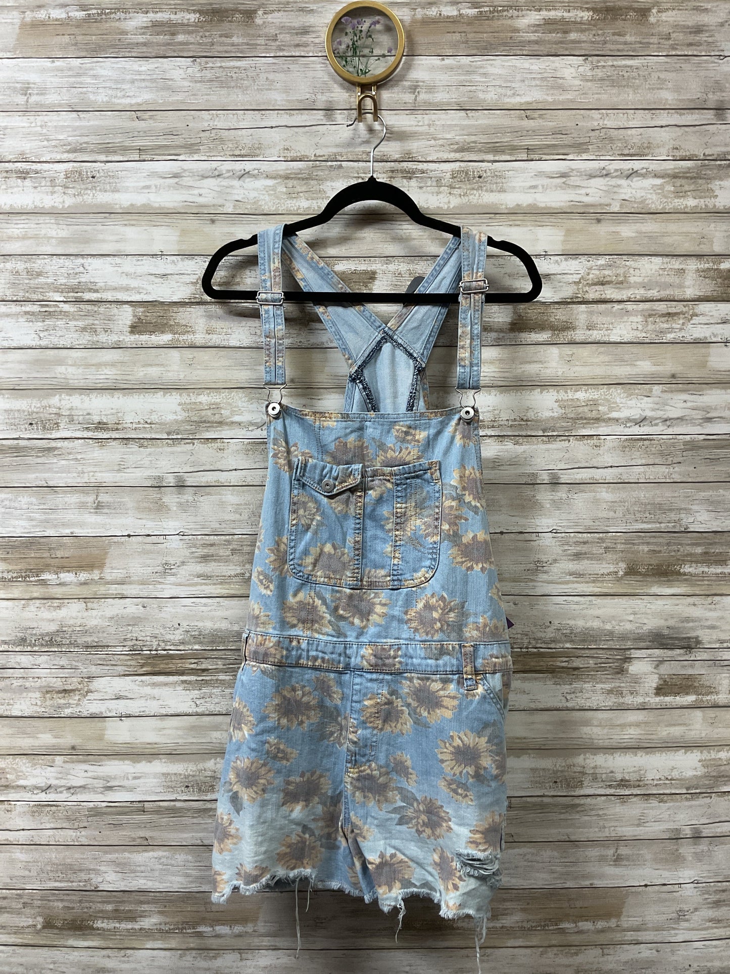 Shortalls By No Boundaries In Blue Denim, Size:3X