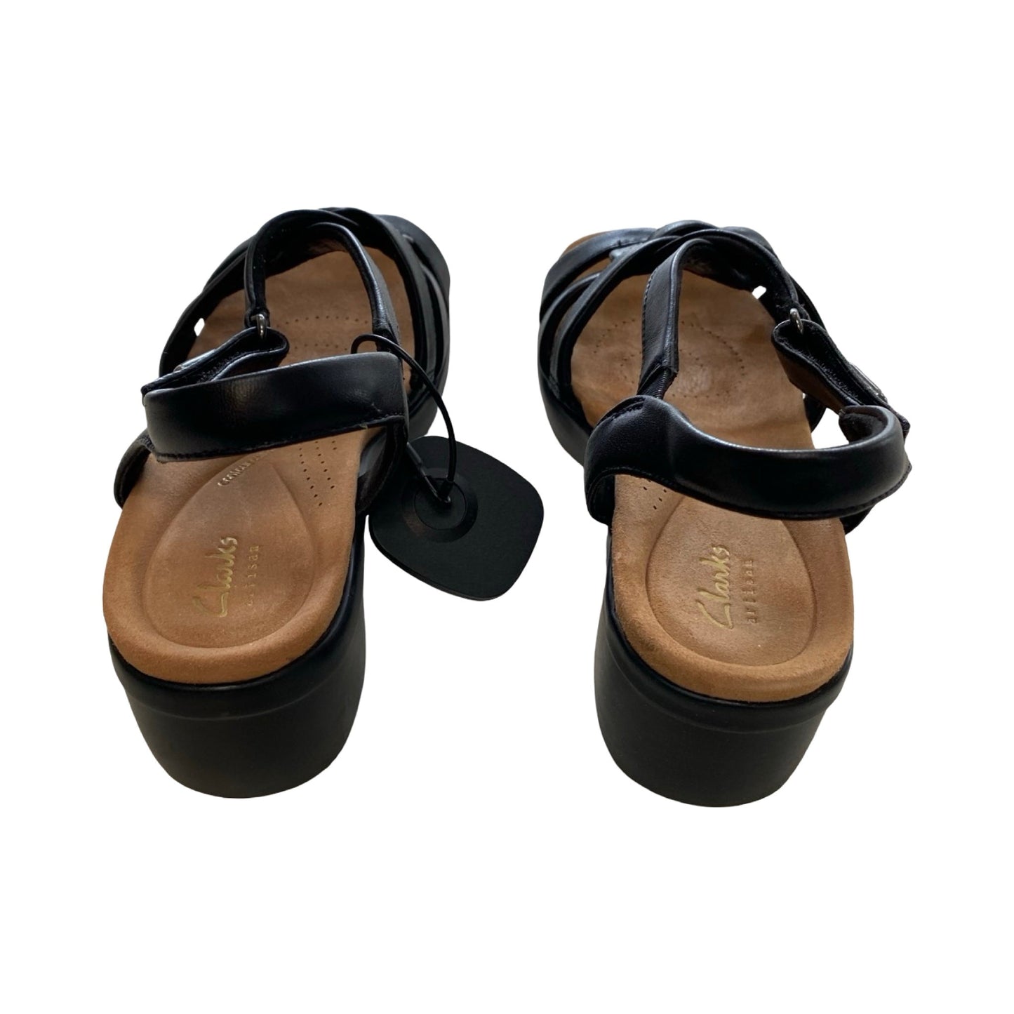 Sandals Heels Block By Clarks In Black, Size:8