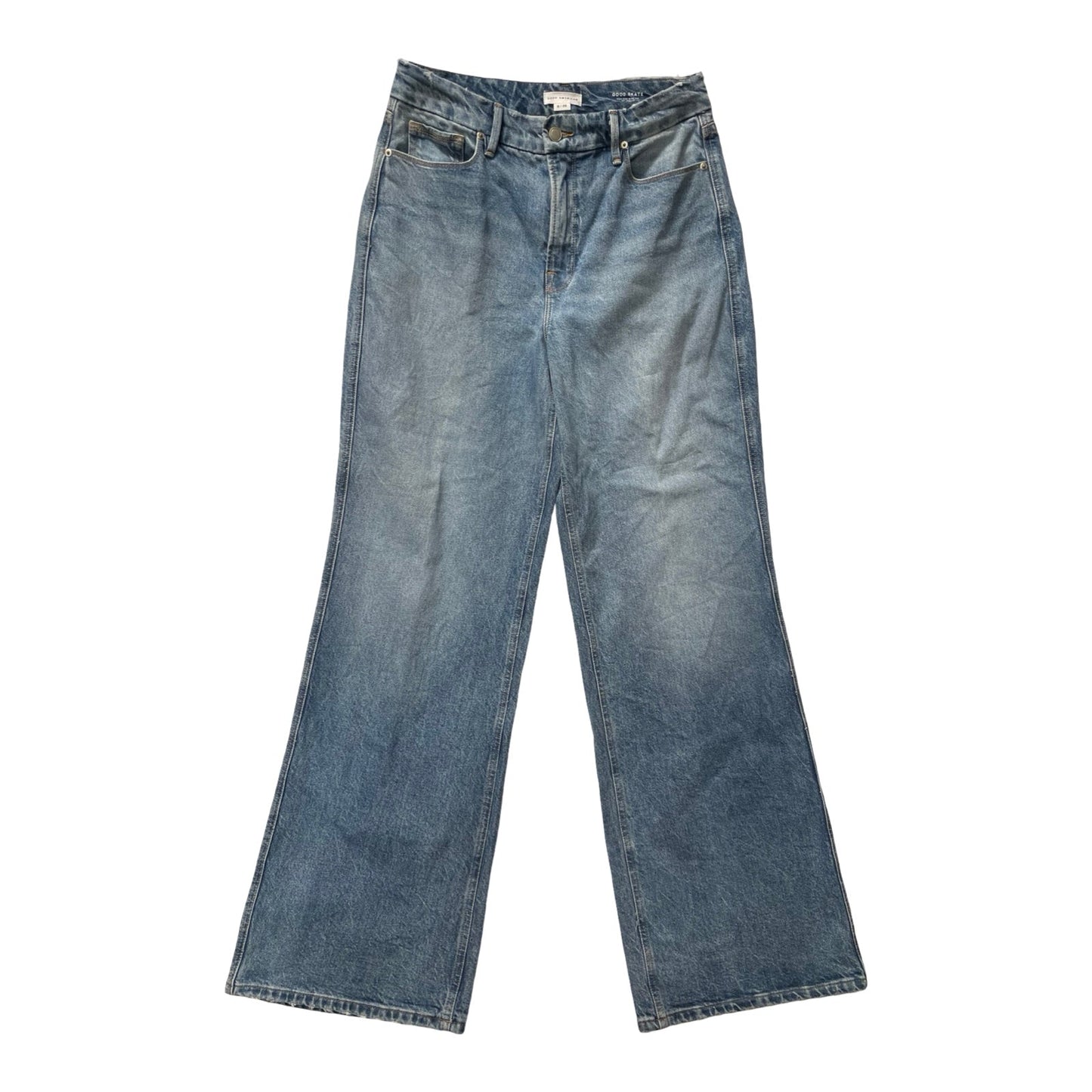 Jeans Wide Leg By Good American In Blue Denim, Size:8