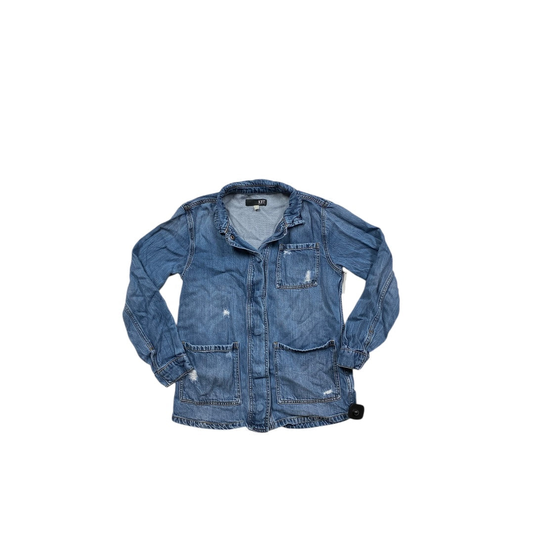 Jacket Denim By Kut In Blue Denim, Size:S