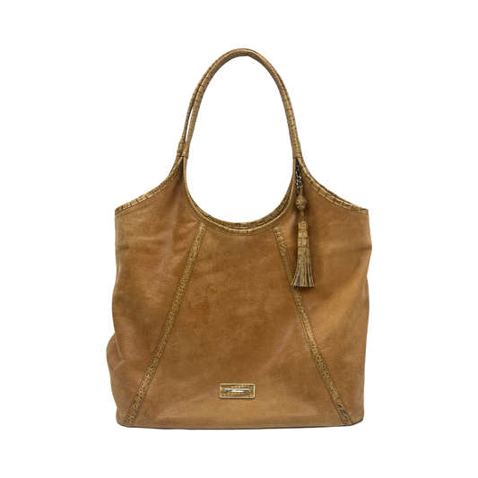 Handbag Designer By Brahmin In Brown, Size:Large