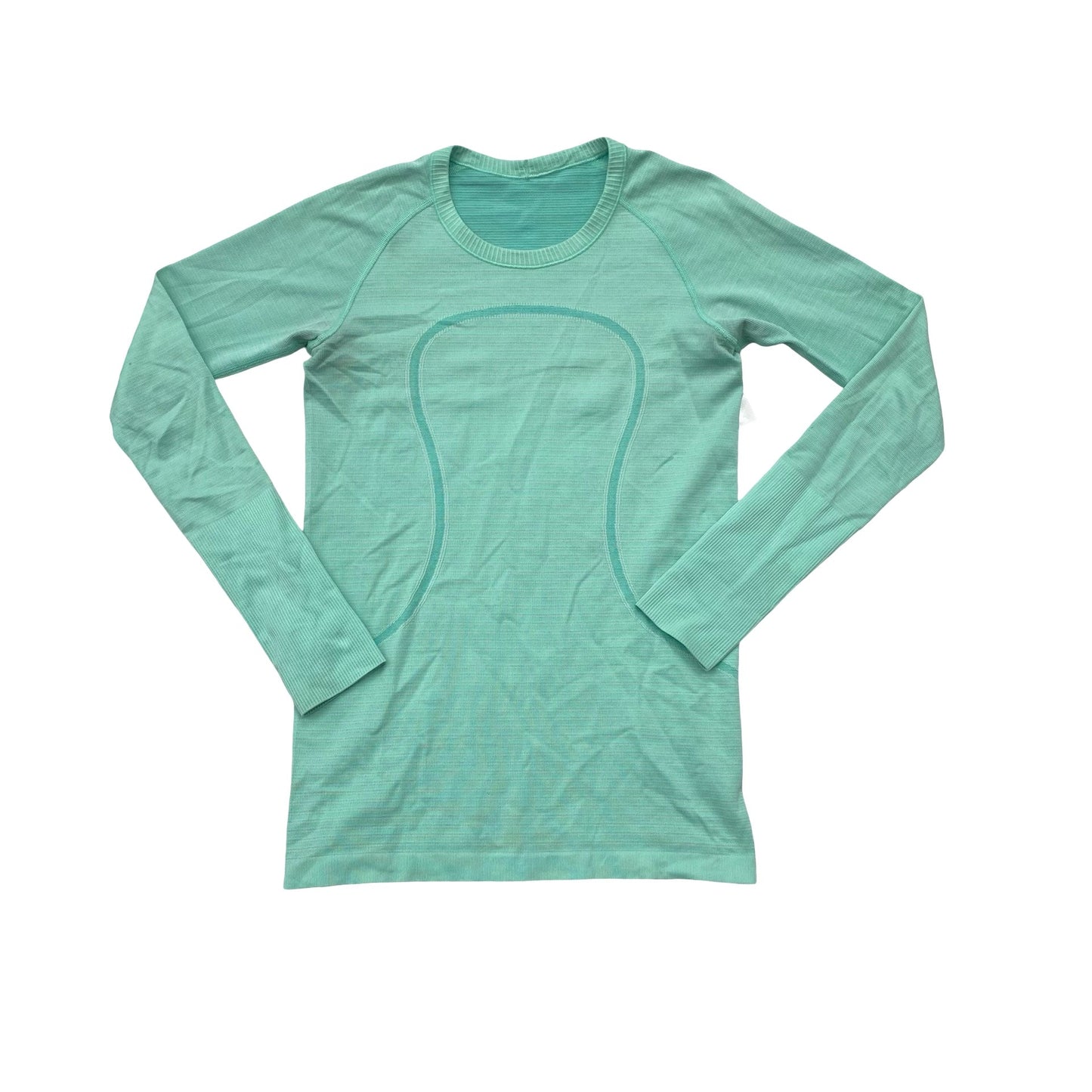 Athletic Top Ls Crewneck By Lululemon In Teal, Size:8