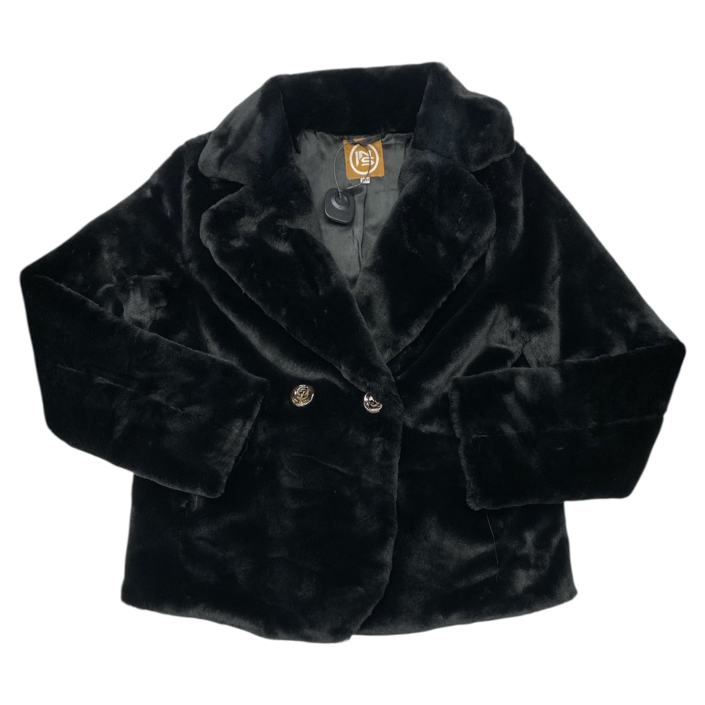 Coat Faux Fur & Sherpa By Cmc In Black, Size:S