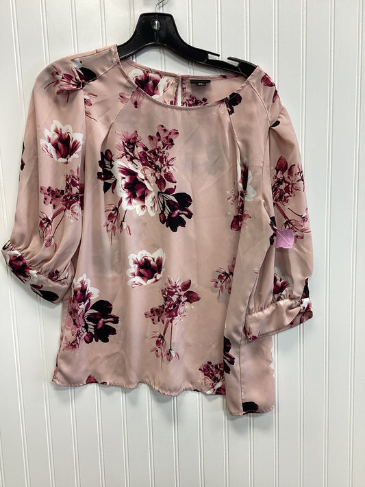 Top Ss By Worthington In Floral Print, Size:Lp