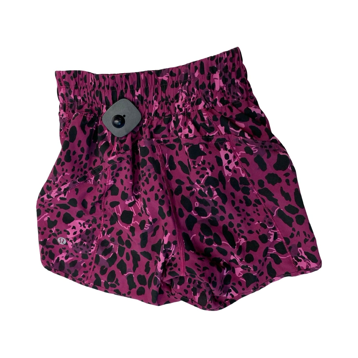Athletic Shorts By Lululemon In Black & Purple, Size:2
