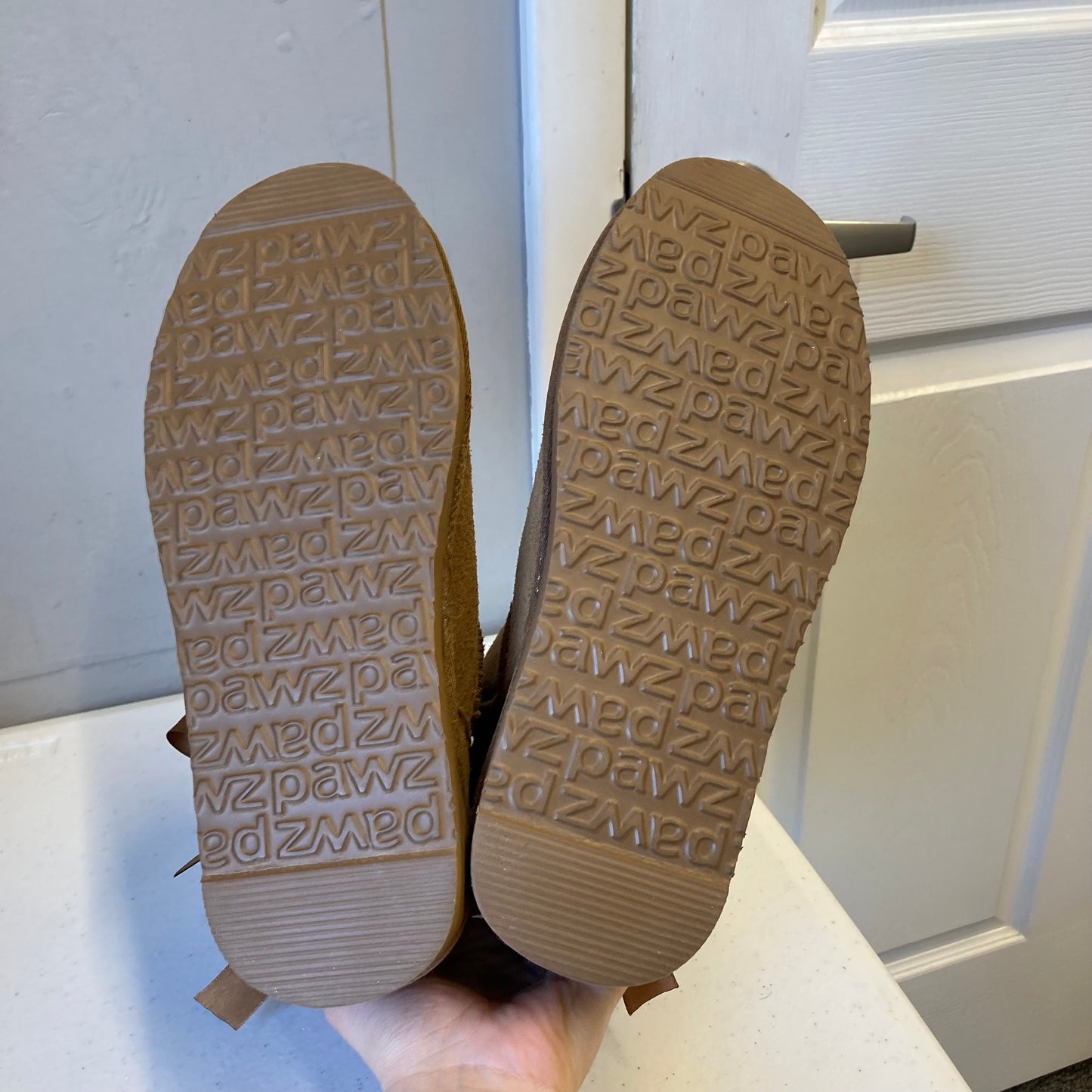 Boots Ankle Flats By Bearpaw In Brown, Size:9