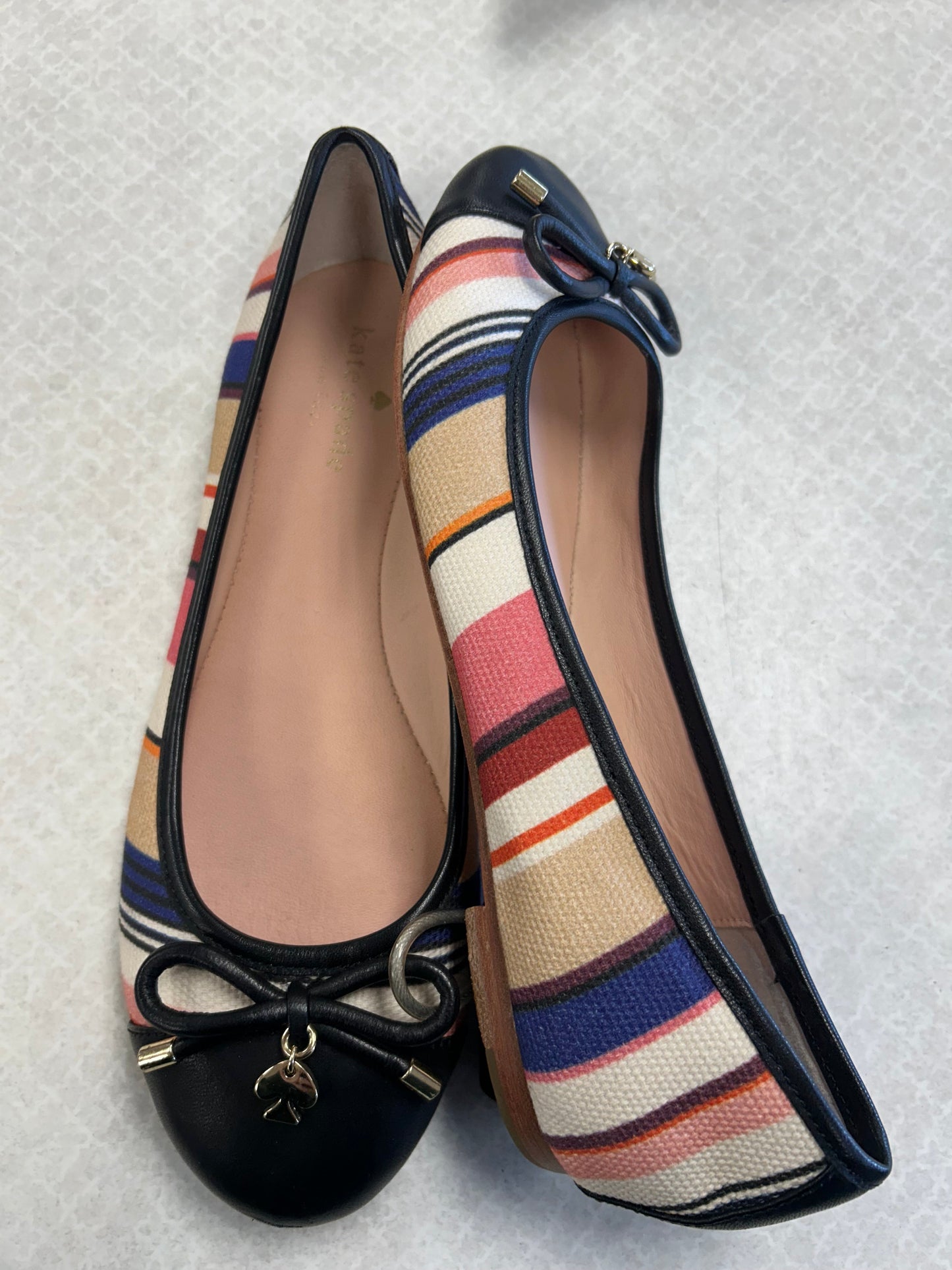 Shoes Designer By Kate Spade In Striped Pattern, Size:6