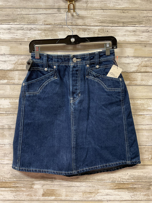 Skirt Midi By We The Free In Blue Denim, Size:4