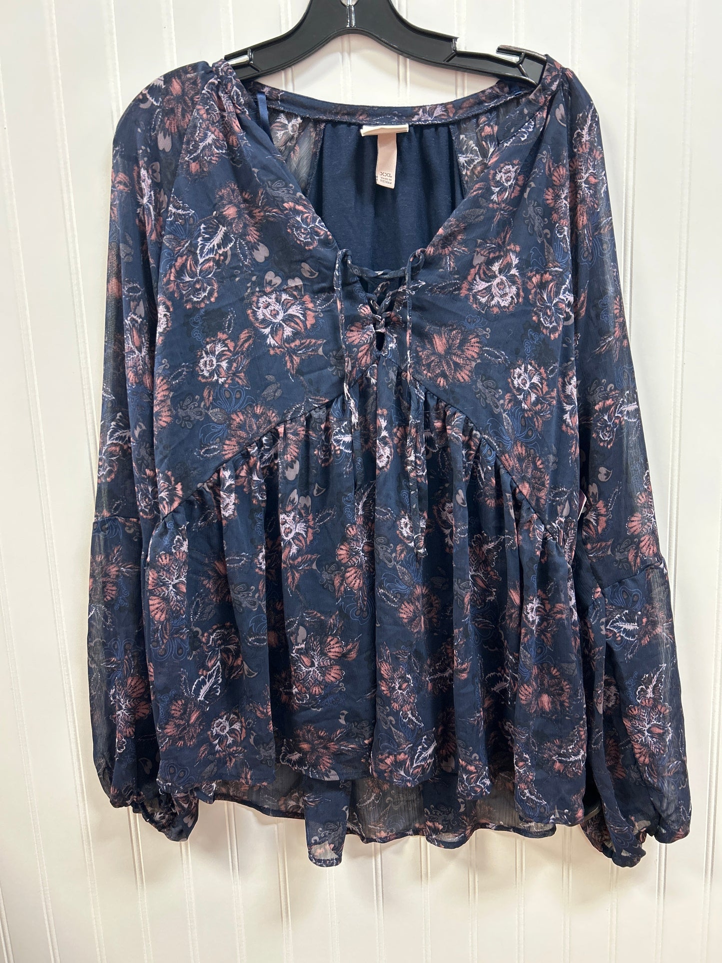 Top Ls By Knox Rose In Blue, Size:1X