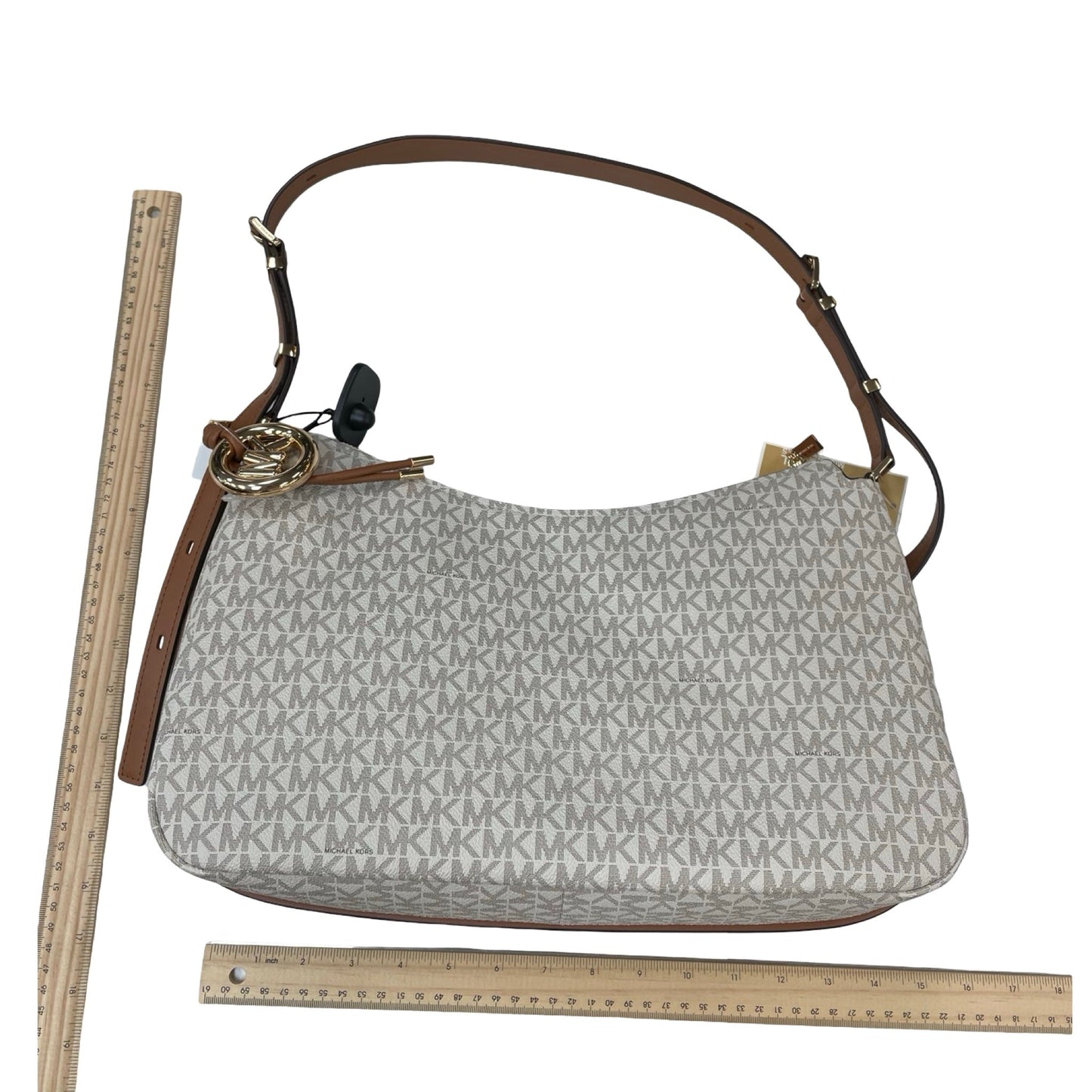 Handbag Designer By Michael Kors In Cream, Size:Large