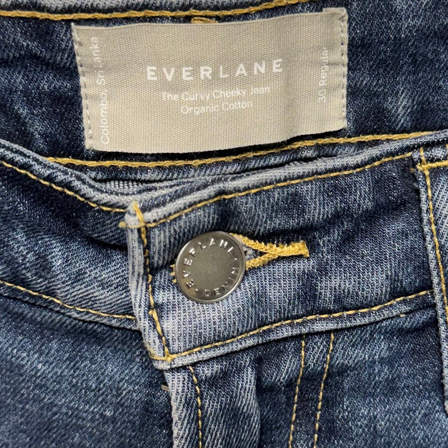 The Curvy Cheeky Jeans By Everlane In Blue Denim, Size: 10/30