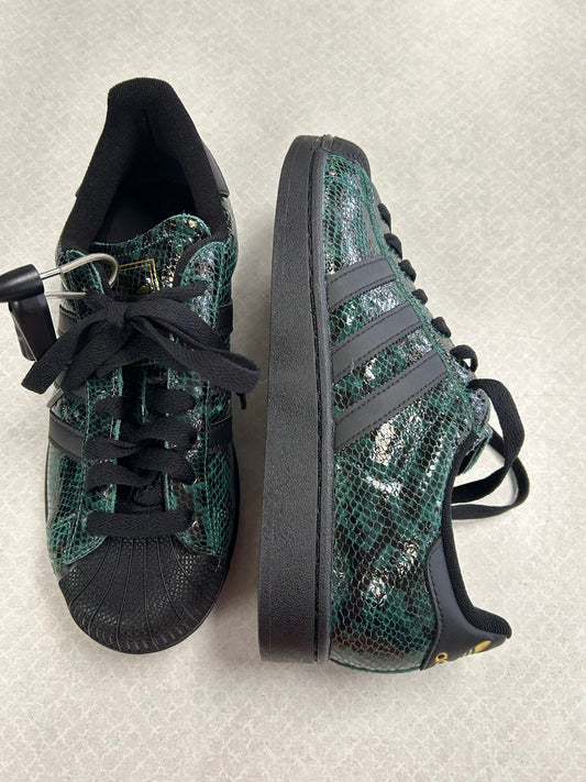Shoes Sneakers By Adidas In Black & Green, Size:8