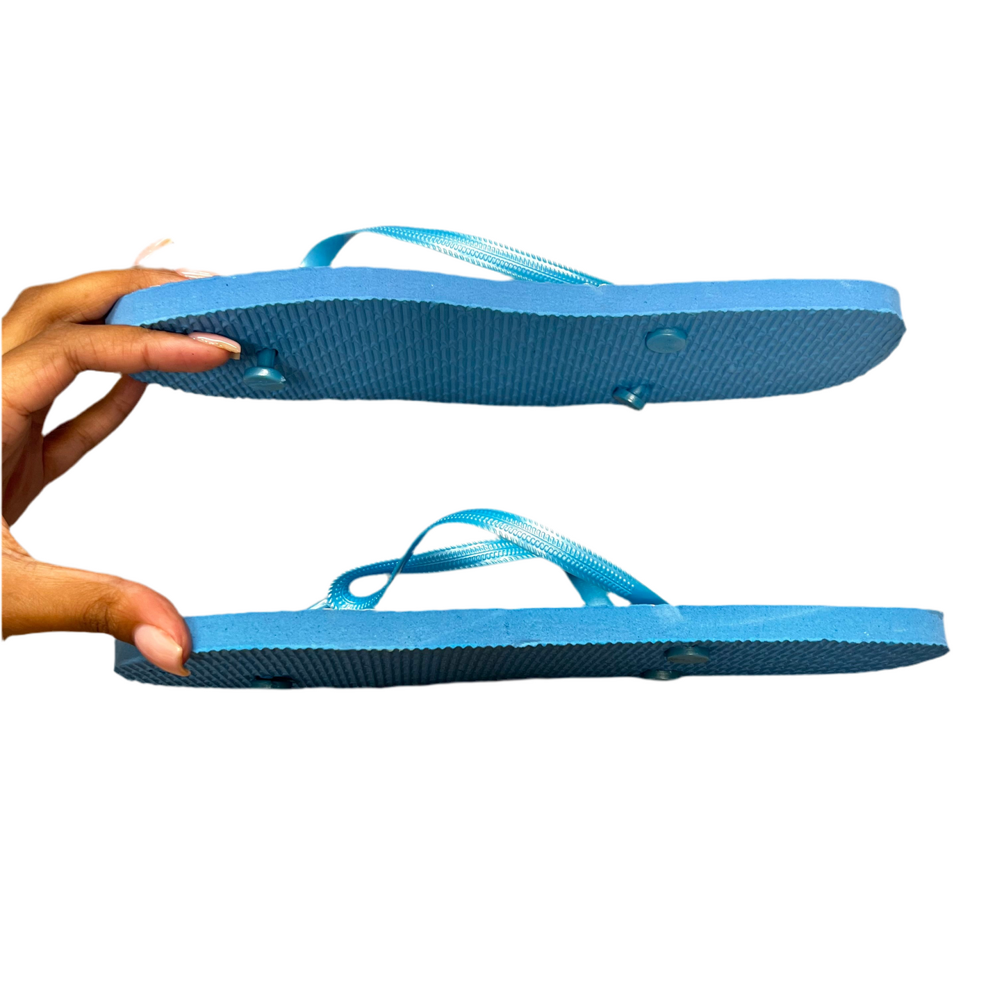 Sandals Flats In Blue, Size: 9