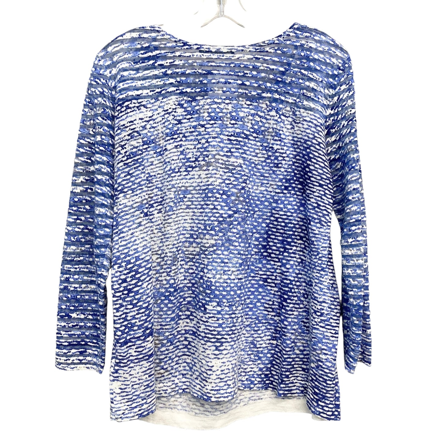 Top Ls By Nic + Zoe In Blue & White, Size:M