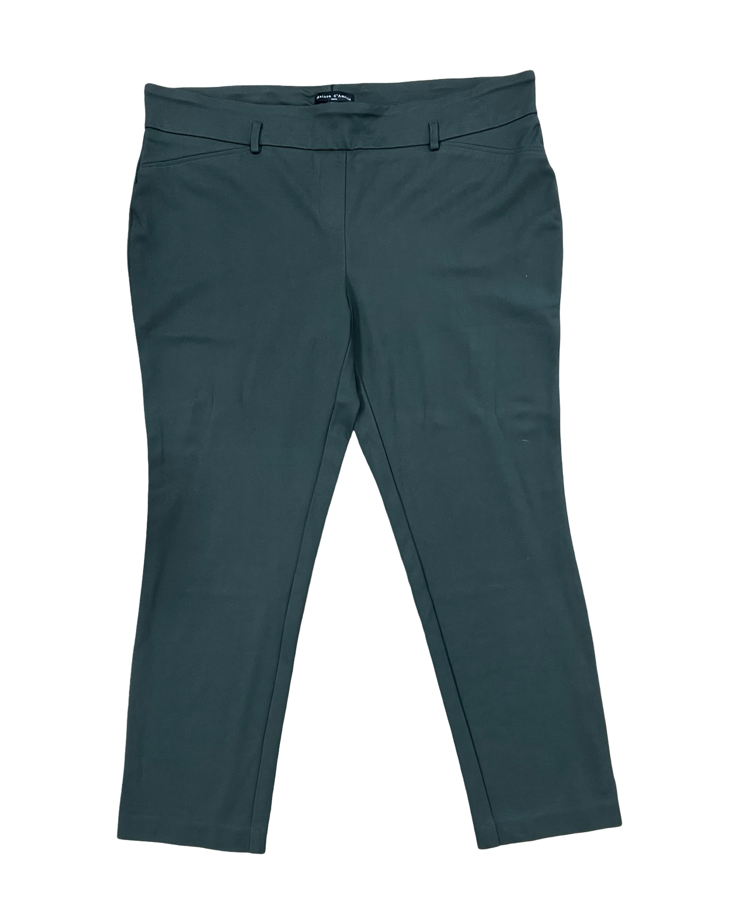 Pants Cropped By Maison Damelie In Green, Size:16