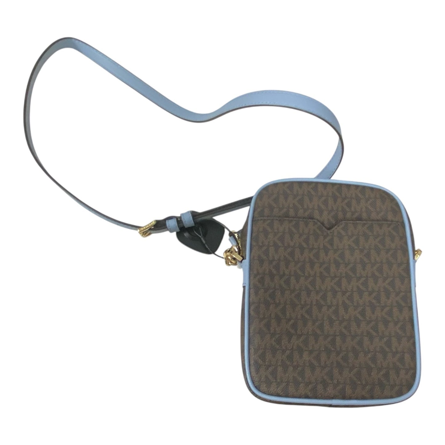 Handbag Designer By Michael Kors In Blue & Brown, Size:Small