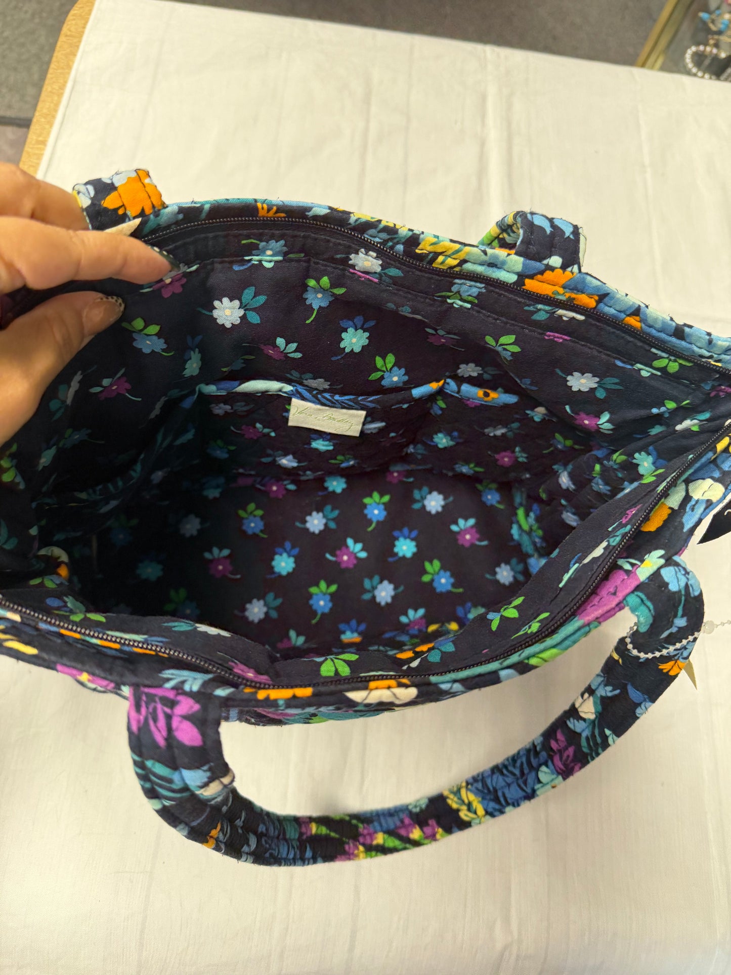 Handbag By Vera Bradley In Blue, Size:Medium