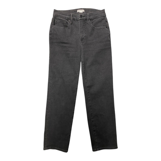 Jeans Straight By Good American In Black Denim, Size:6