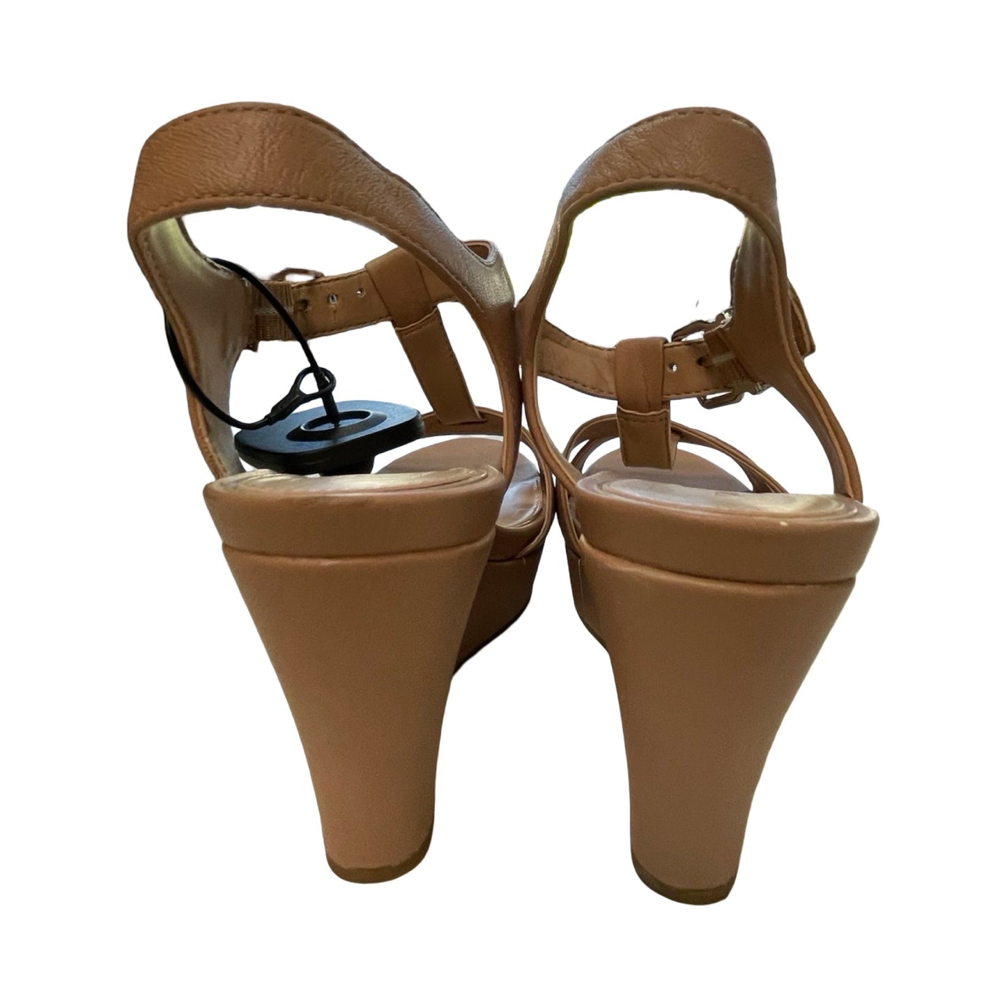 Sandals Heels Wedge By Gianni Bini In Tan, Size:6.5