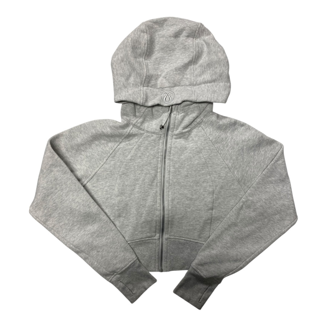 Athletic Sweatshirt Hoodie By Lululemon In Grey, Size:S