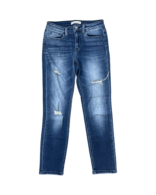 Jeans Skinny By Flying Monkey In Blue Denim, Size:2