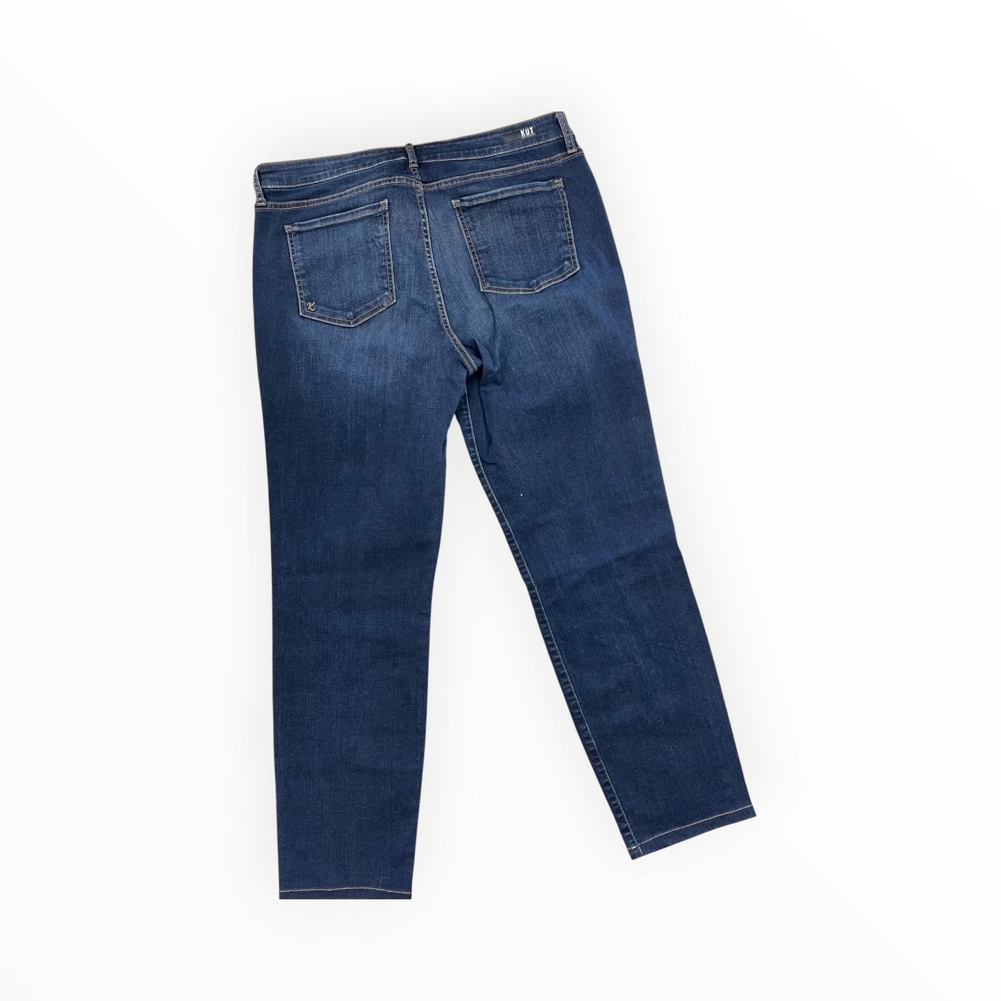 Jeans Straight By Kut In Blue Denim, Size:16