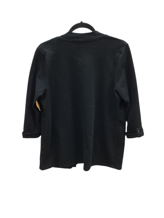Sweater Cardigan By Karen Scott In Black, Size:M