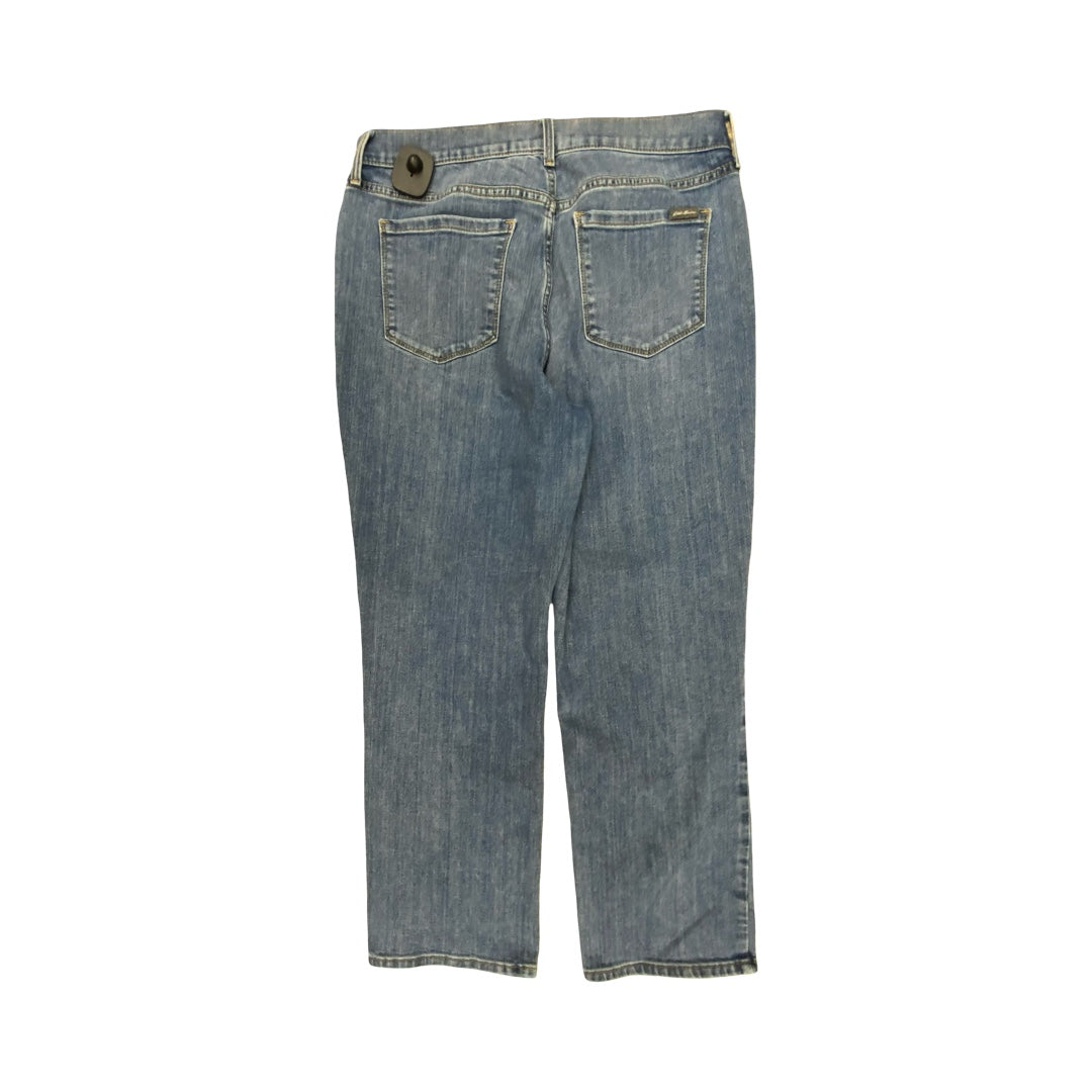 Jeans Straight By Eddie Bauer In Blue, Size:12