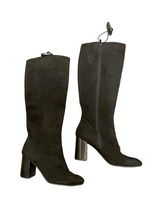 Boots Knee Heels By Clothes Mentor In Black, Size:7.5