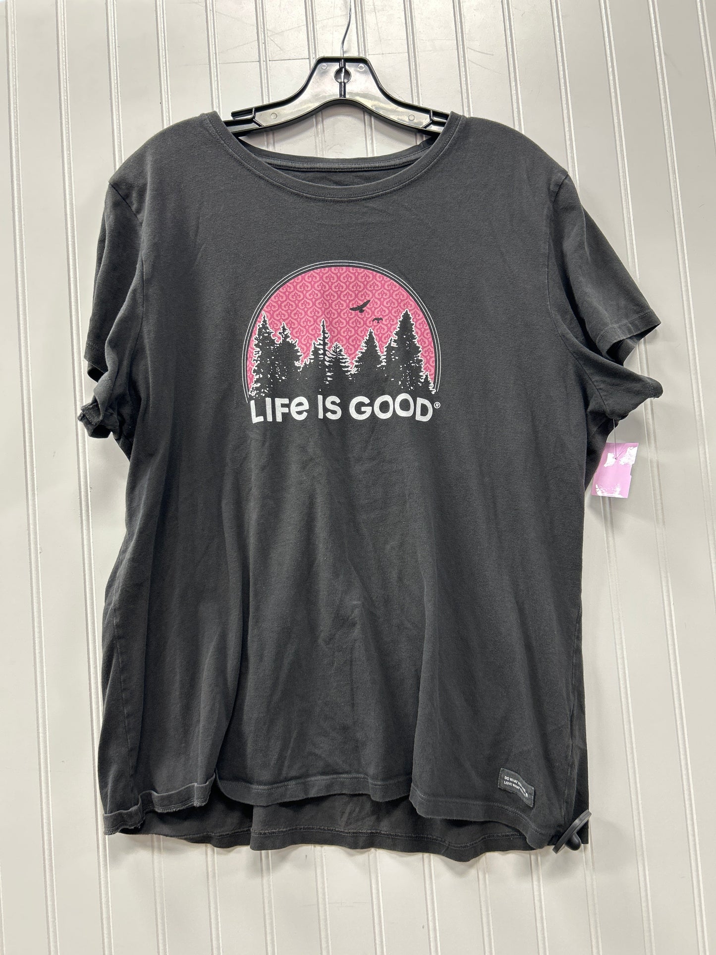 Top Ss By Life Is Good In Grey, Size:1X