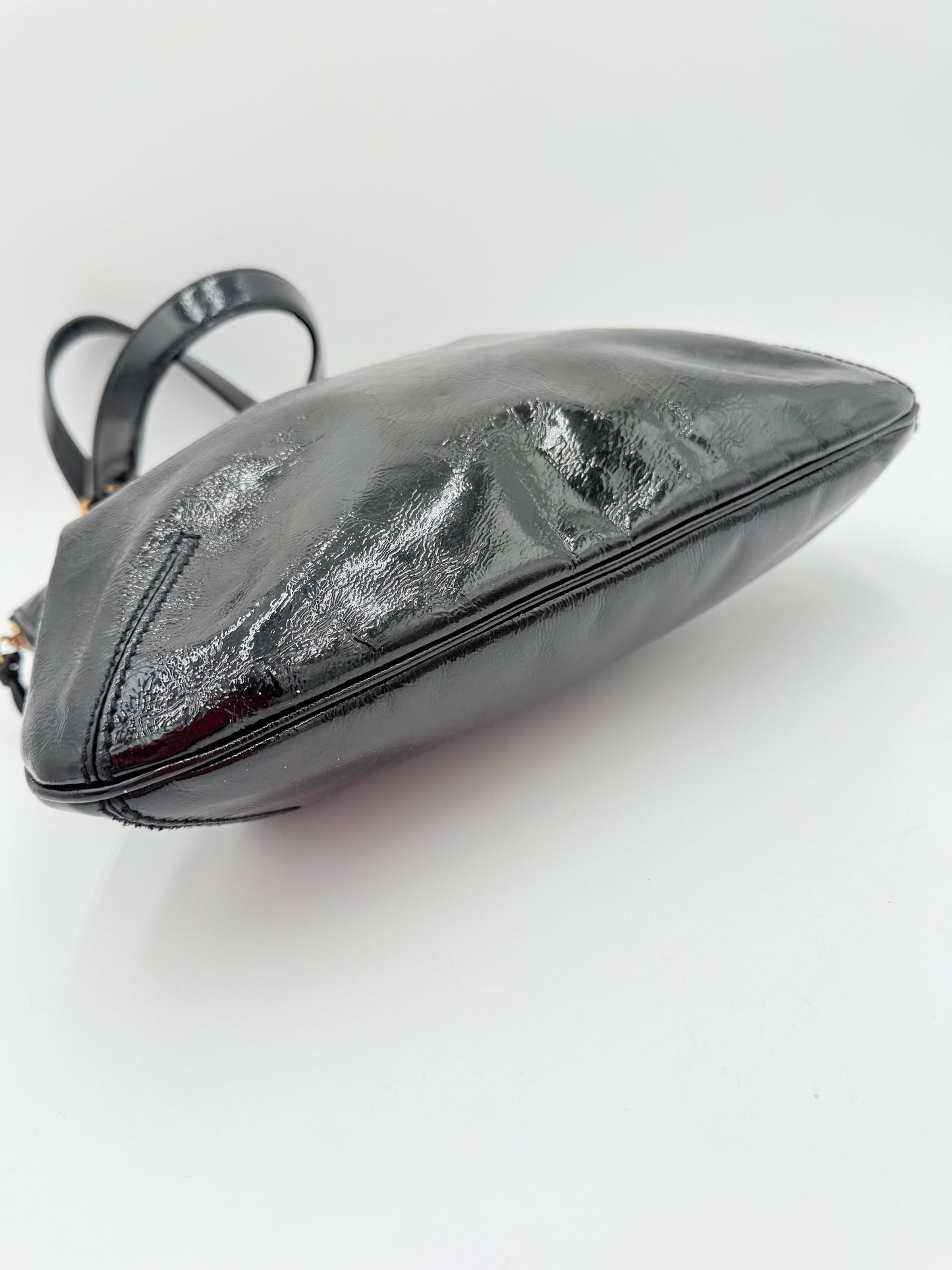 Handbag Luxury Designer By Yves Saint Laurent In Black, Size:Medium