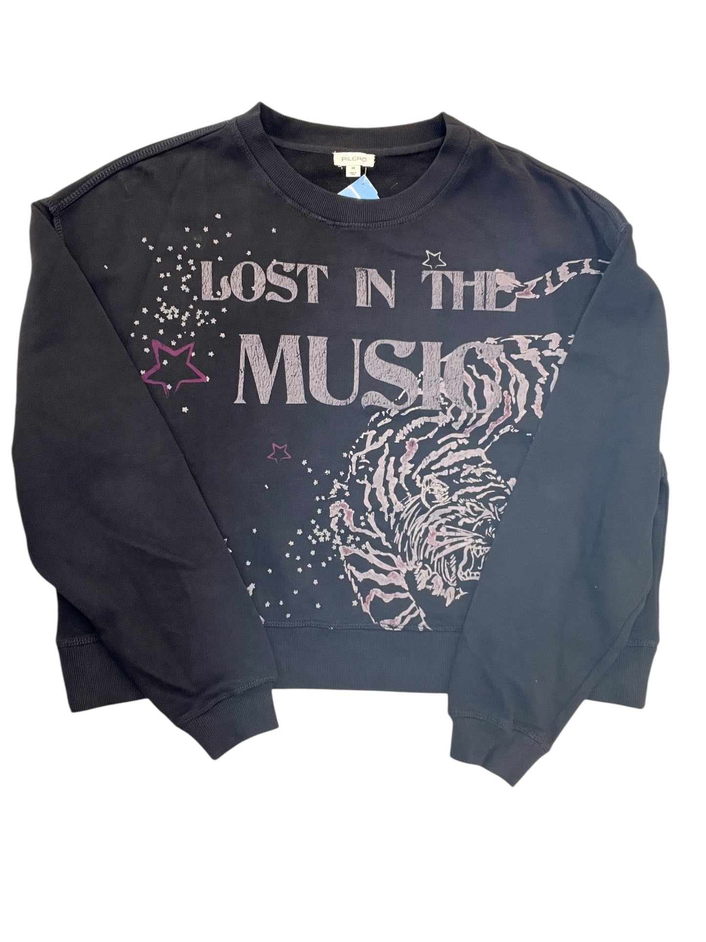 Sweatshirt Crewneck By Pilcro In Grey, Size:Xs