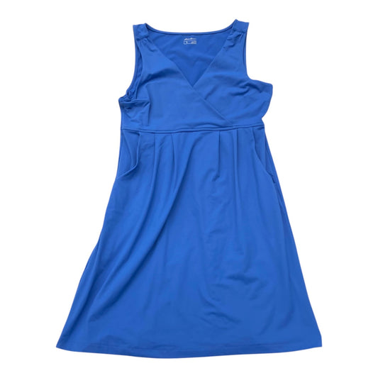 Dress Casual Midi By Eddie Bauer In Blue, Size:L
