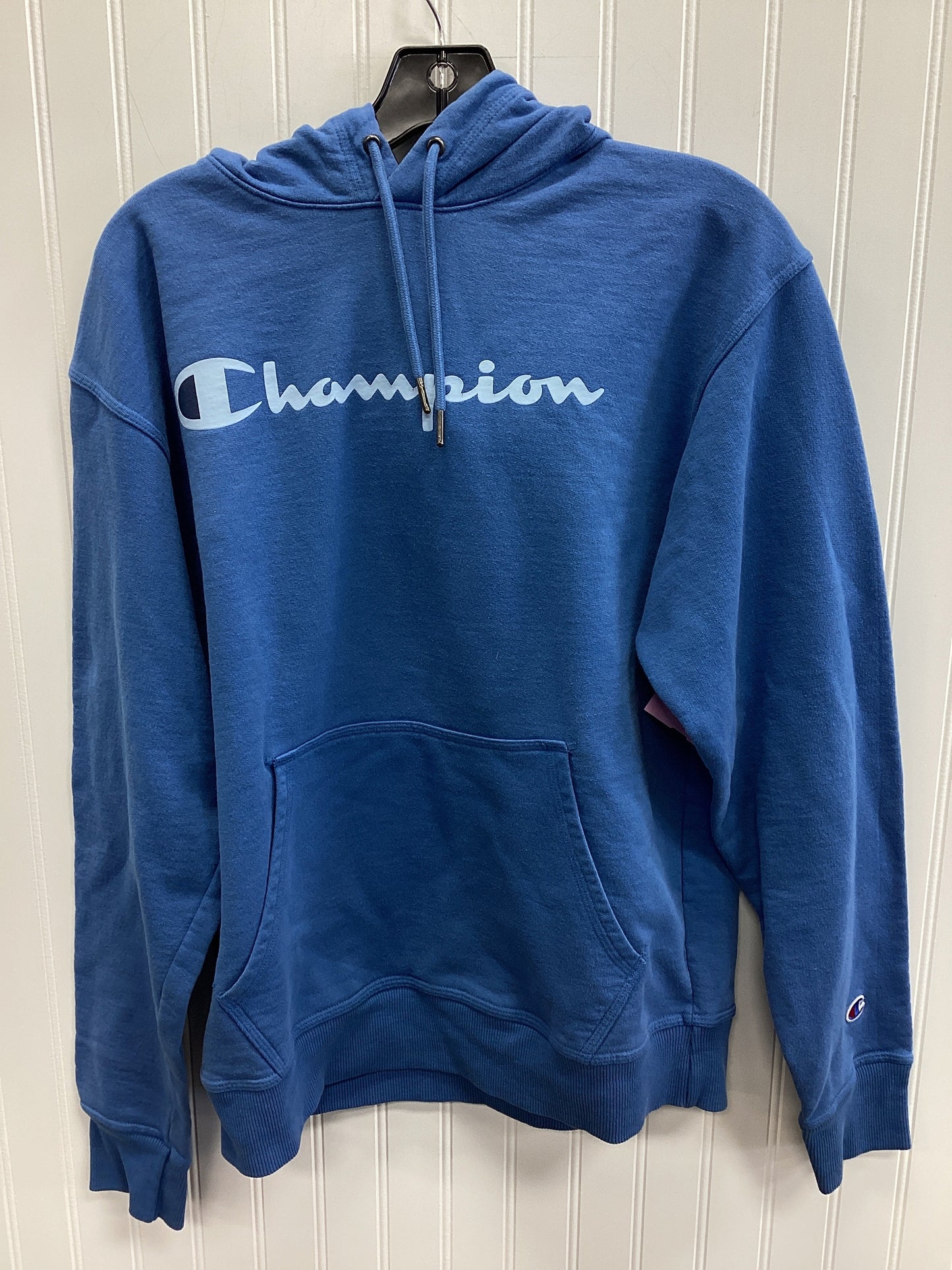 Sweatshirt Hoodie By Champion In Blue, Size:M