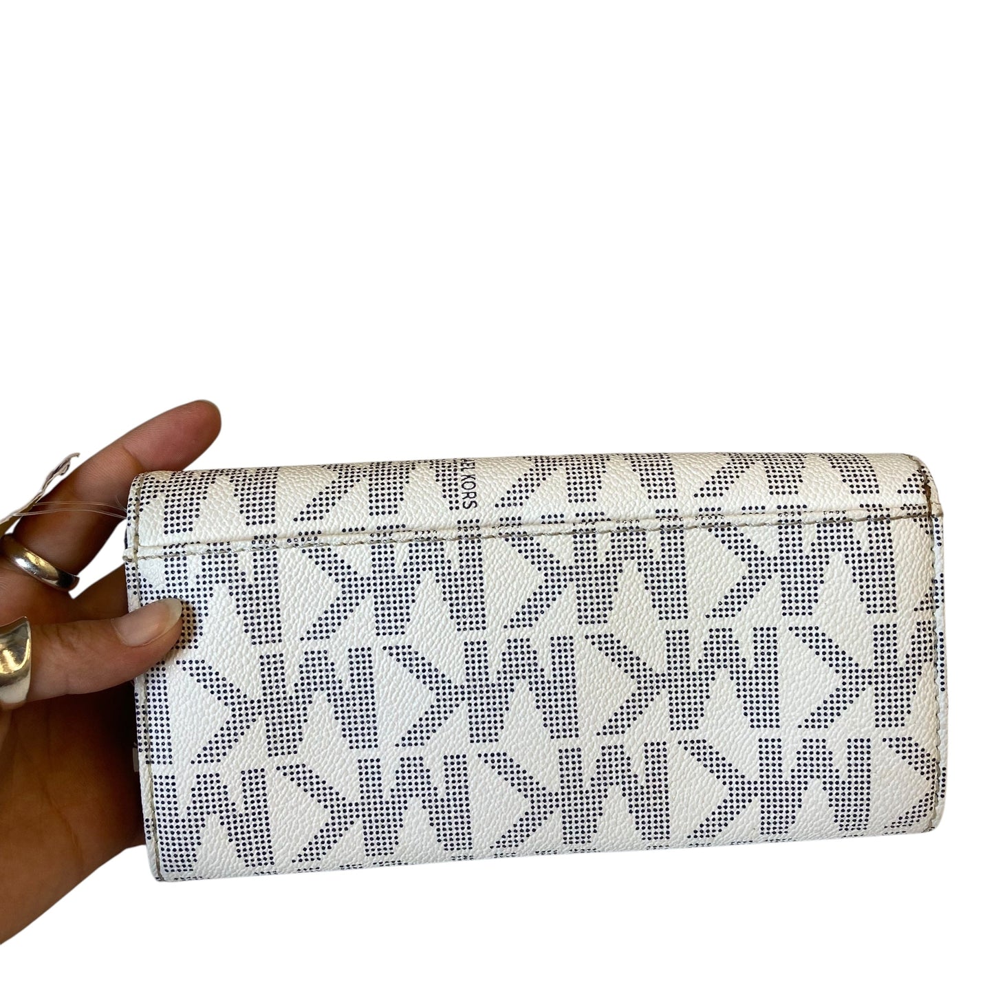 Wallet Designer By Michael Kors In Blue & White, Size:Large