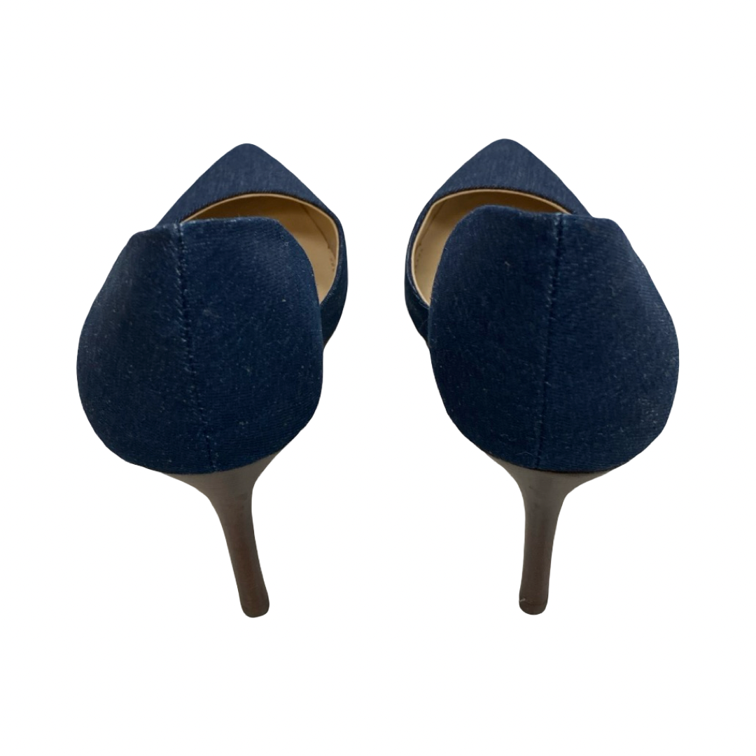 Shoes Heels Kitten By Jessica Simpson In Blue Denim, Size:7.5