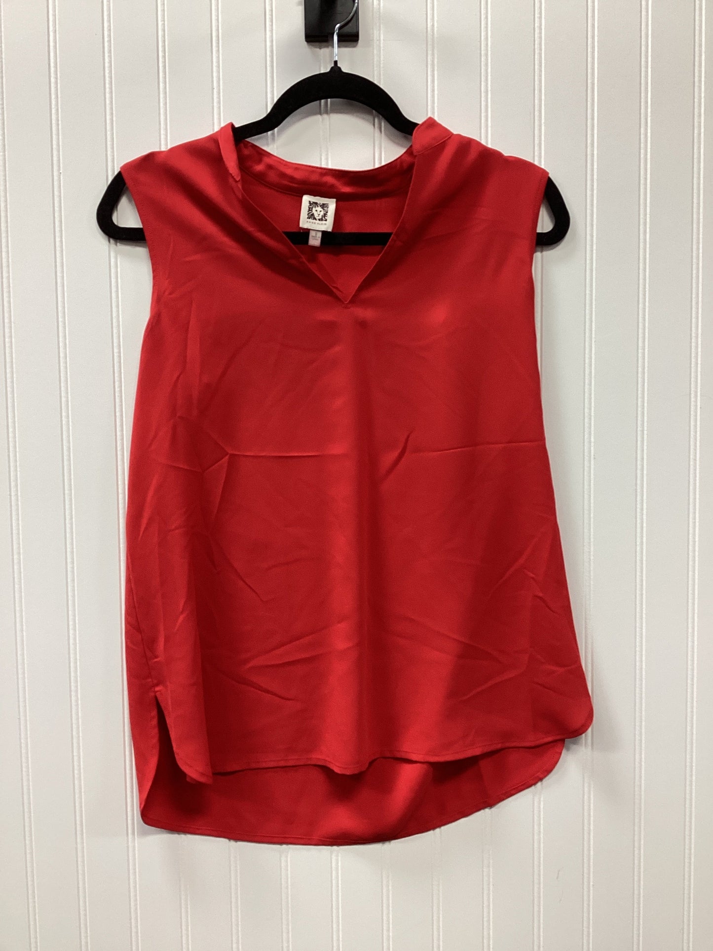 Top Sleeveless By Anne Klein In Red, Size:S