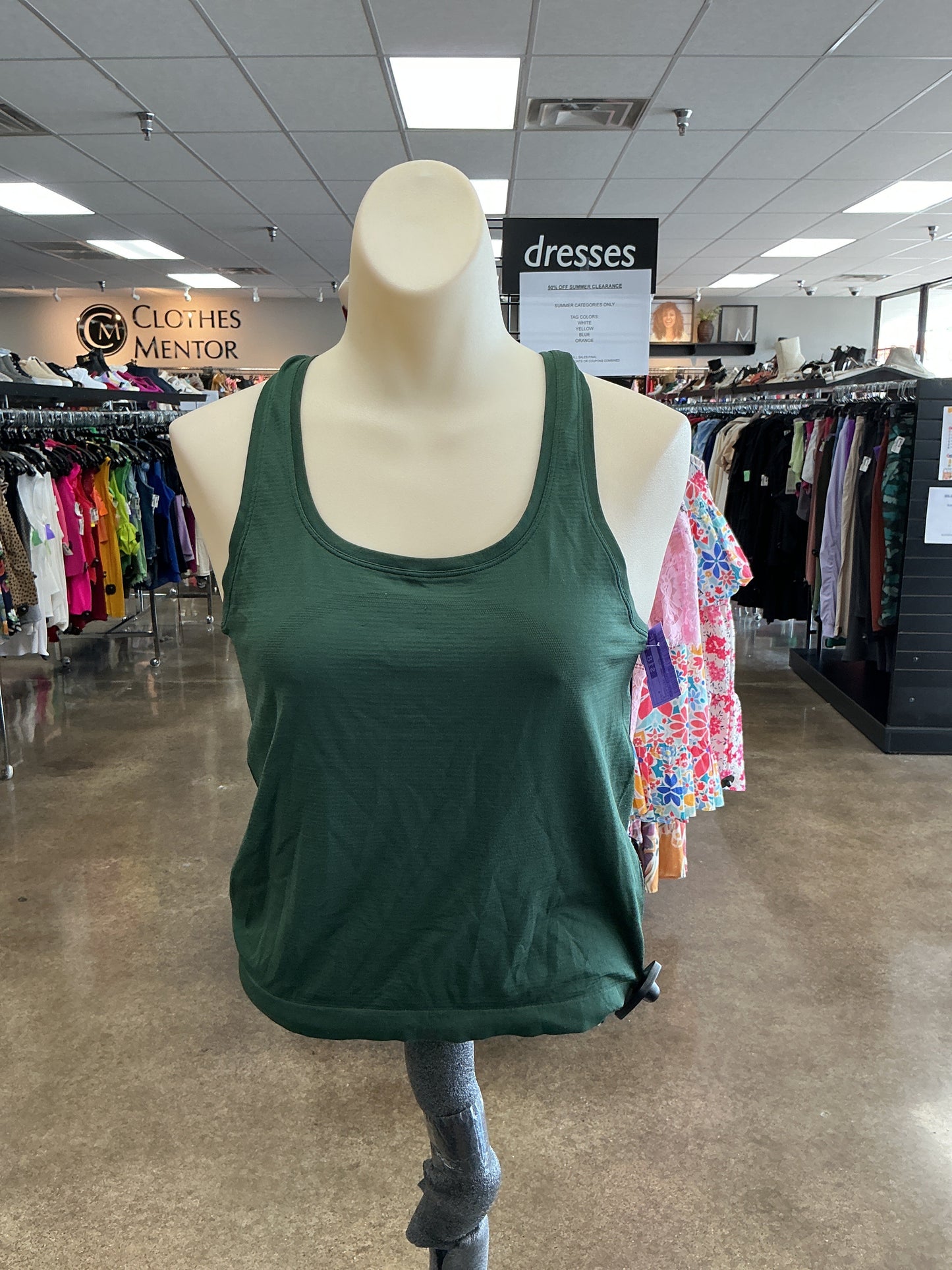 Athletic Tank Top By Lululemon In Green, Size:6