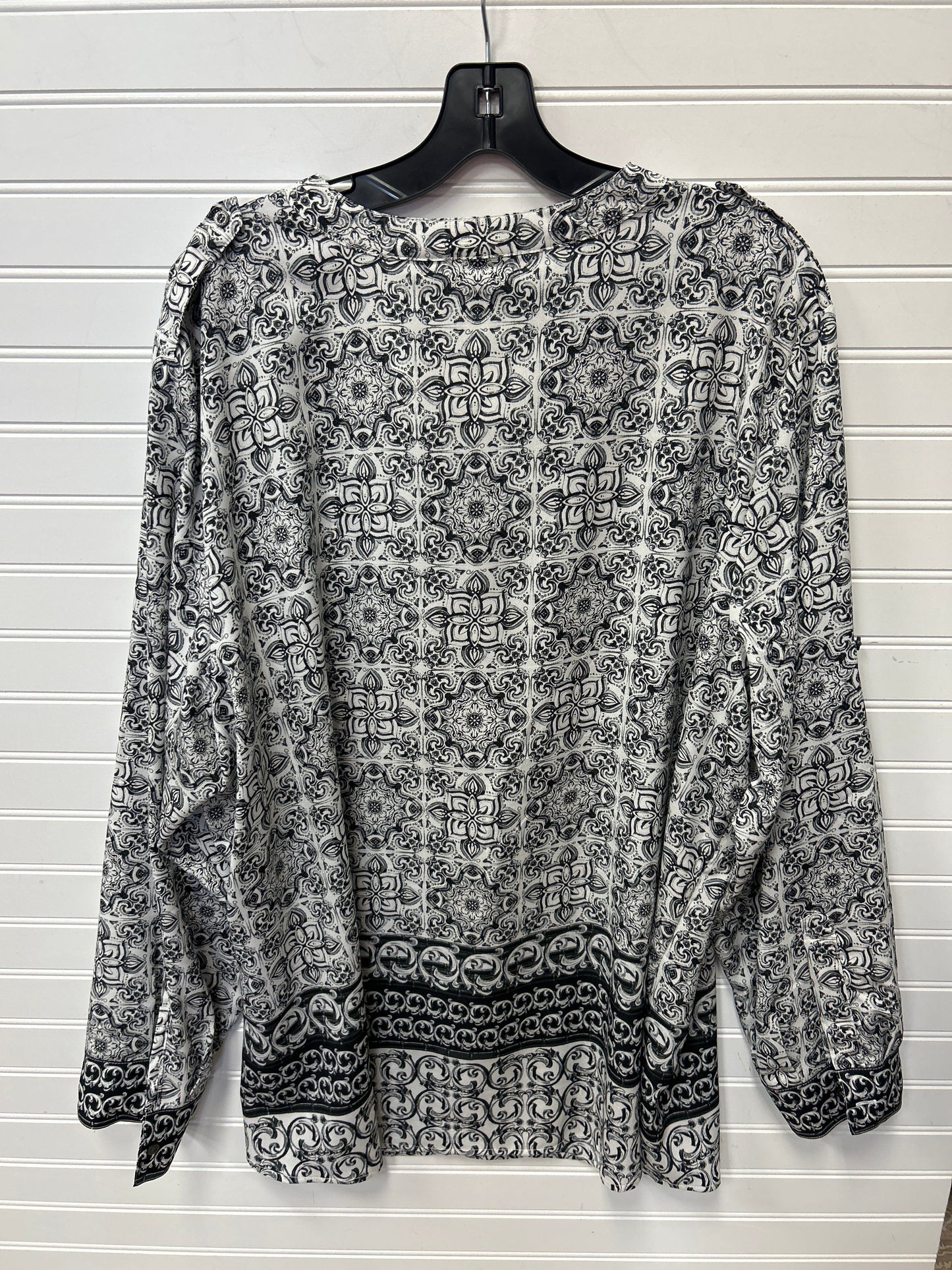 Top Ls By Calvin Klein In Black & White, Size:2X
