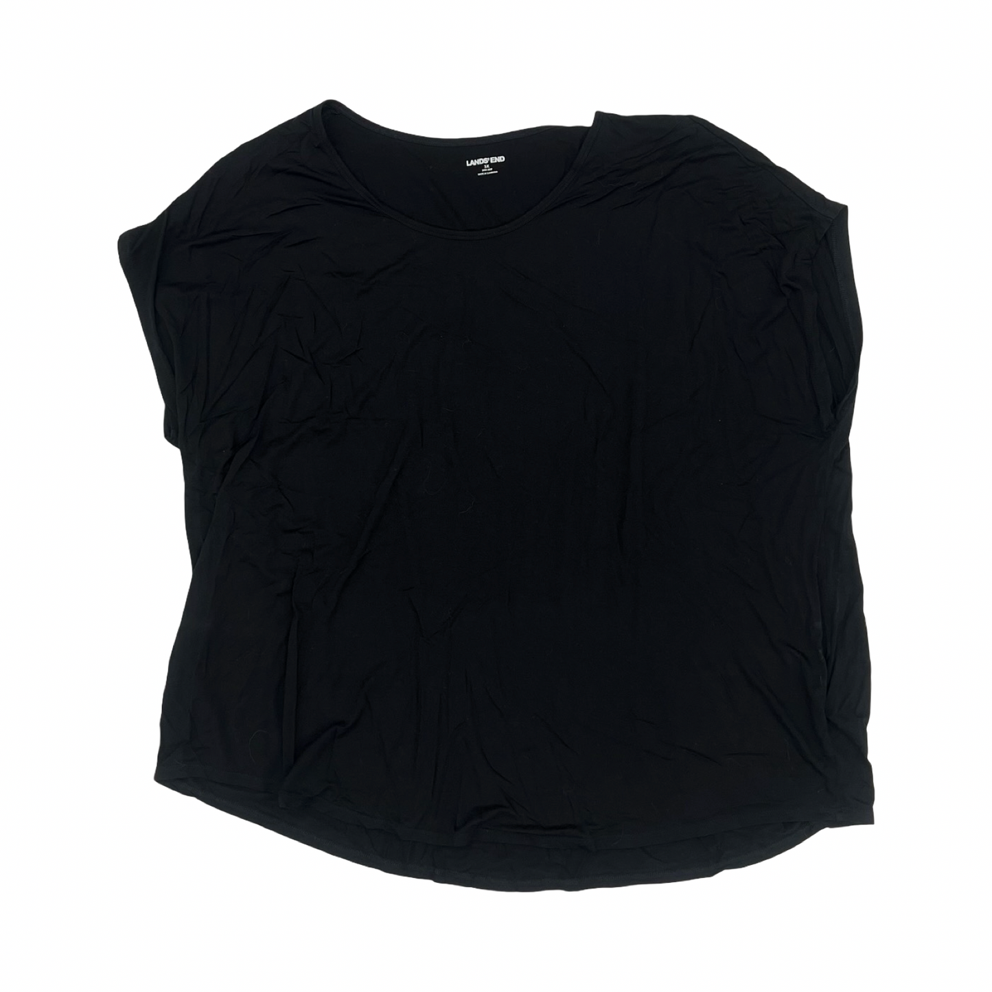 Top Ss By Lands End In Black, Size:3X