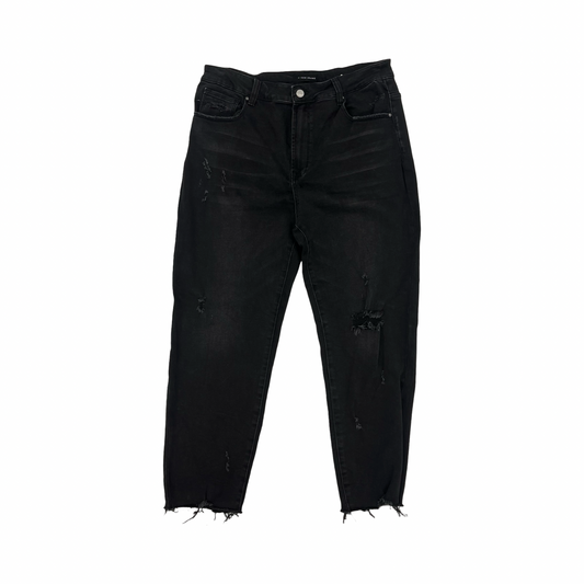 Jeans Skinny By Risen In Black Denim, Size:2X