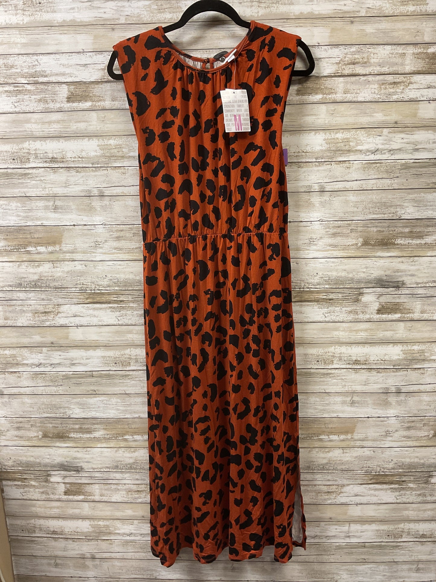 Dress Casual Maxi By Lularoe In Black & Orange, Size:M
